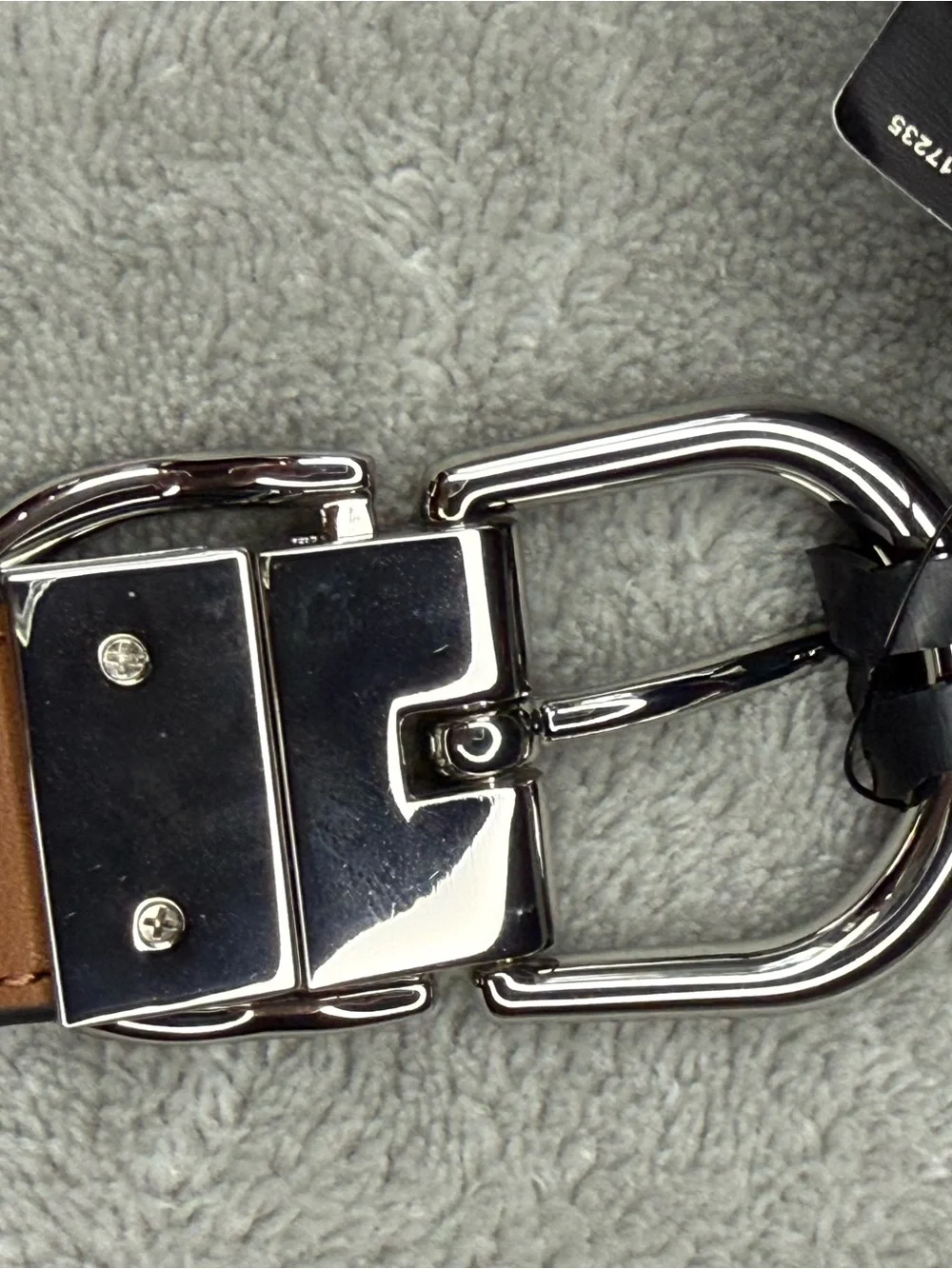 Lauren Ralph Lauren Black & Tan Reversible Leather with Silver Buckle